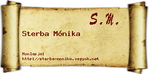 Sterba Mónika névjegykártya