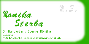 monika sterba business card