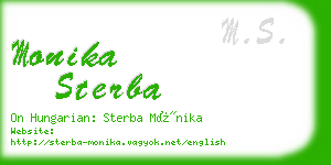 monika sterba business card